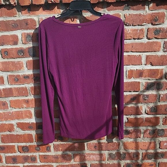Bebe Women's Purple Long Sleeve Top - Picture 7 of 7